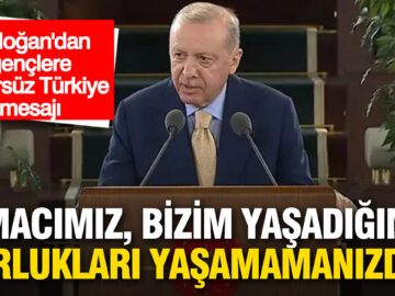 Erdoğan: “Gençler, Terörsüz Bir Türkiye İçin Birlikte Çalışmalıyız”