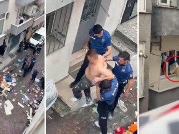 Kağıthane’de Cinnet Anları: Eşyaları Balkondan Fırlattı